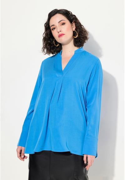 Блузка SPLIT NECK LONG SLEEVE COLLARED