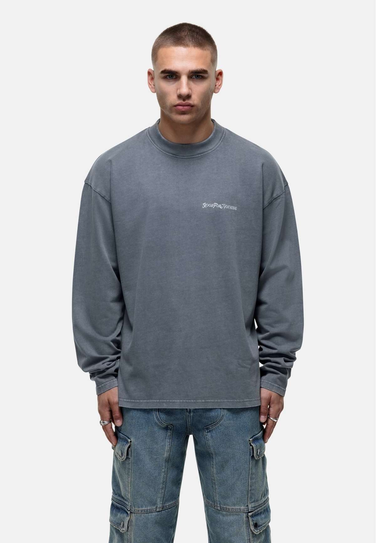 Кофта OVERSIZED SCROLL GREY LONGSLEEVE T-SHIRT