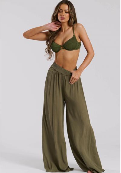 Пляжная одежда CRINKLE VISCOSE WIDE LEG TROUSER