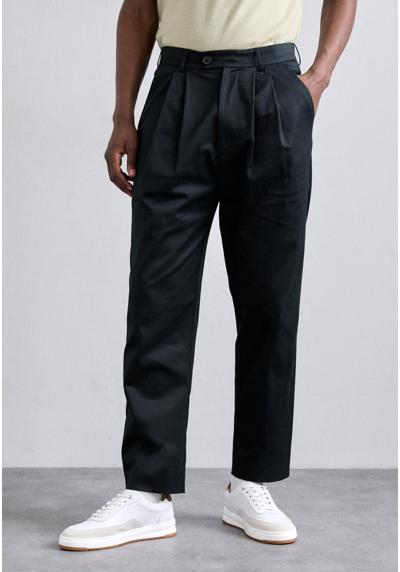 Брюки TAPERED TWILL TROUSERS WITH PLEATS