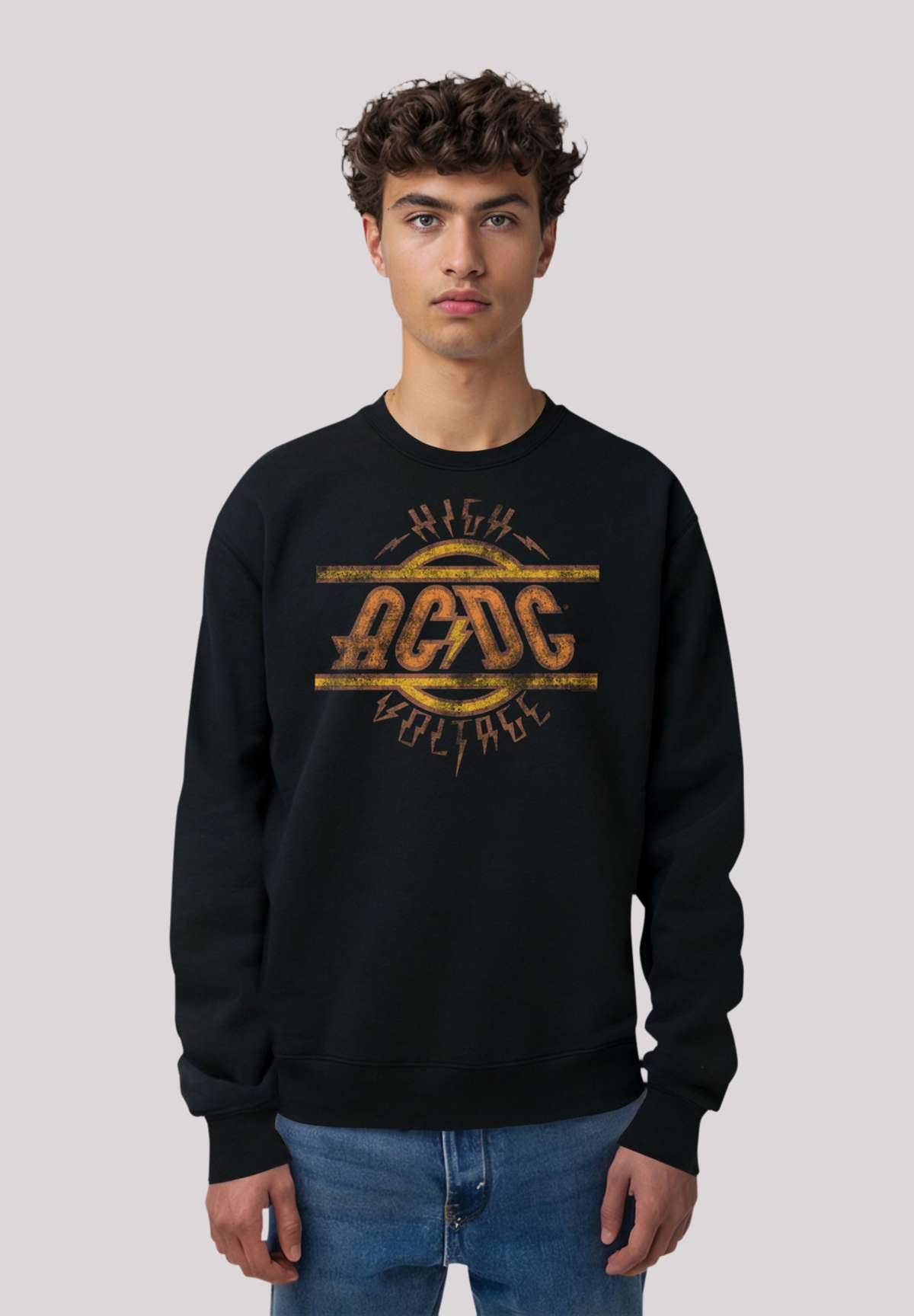 Кофта AC/DC ROCK MUSIK BAND HIGH VOLTAGE LOGO DISTRESSED