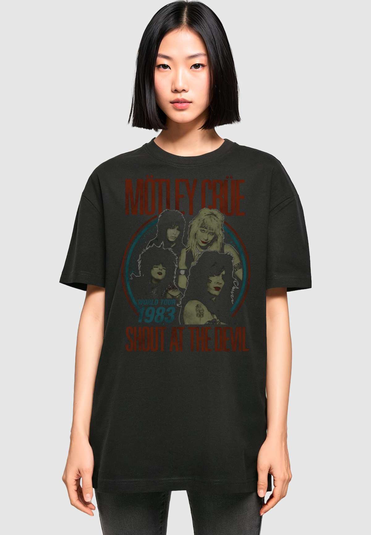 MOTLEY CRUE - SATD TOUR 1983 OVERSIZED BOYFRIEND TEE - T-Shirt print MOTLEY CRUE