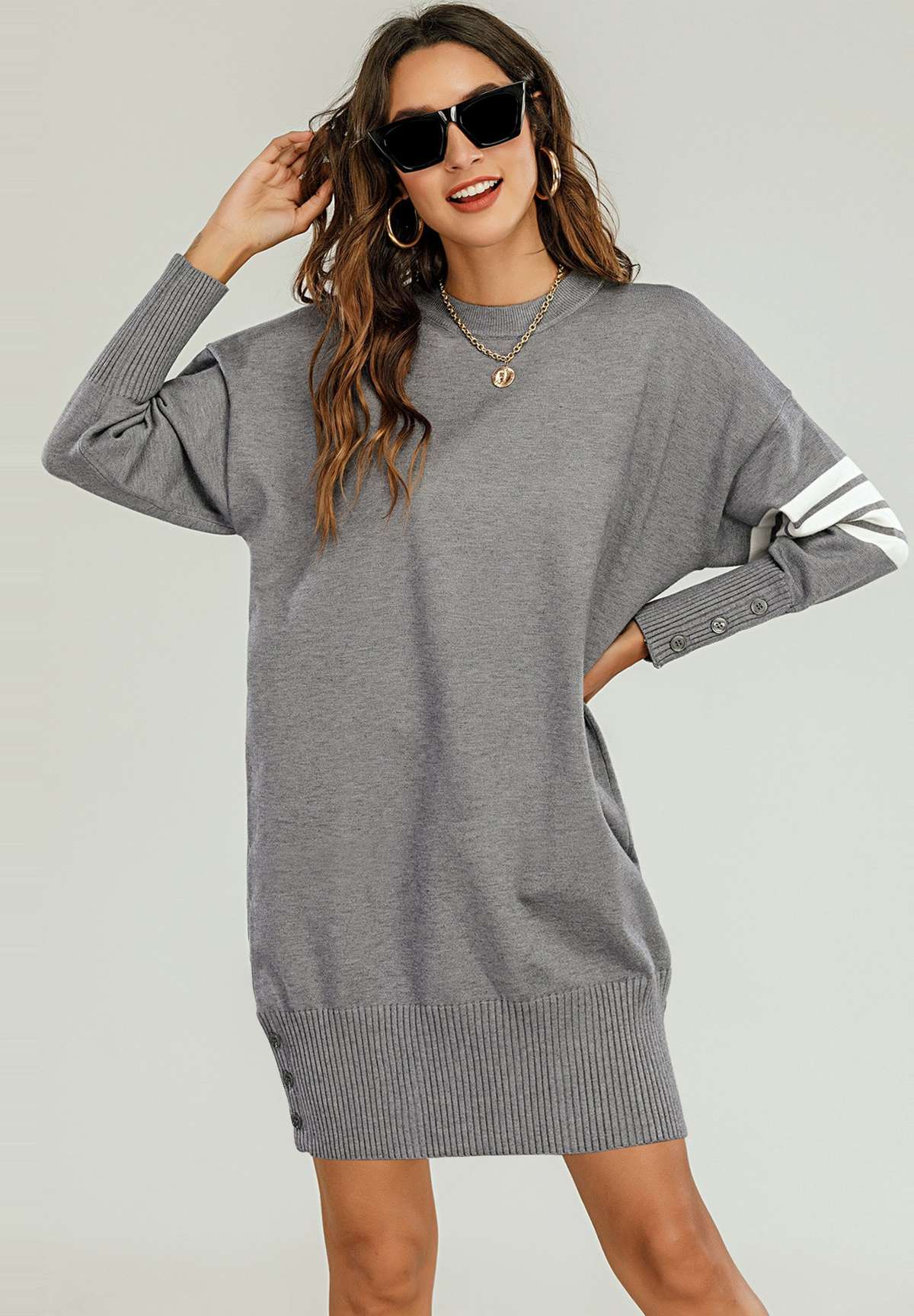 Трикотажное платье SOFT LONG SLEEVE MINI