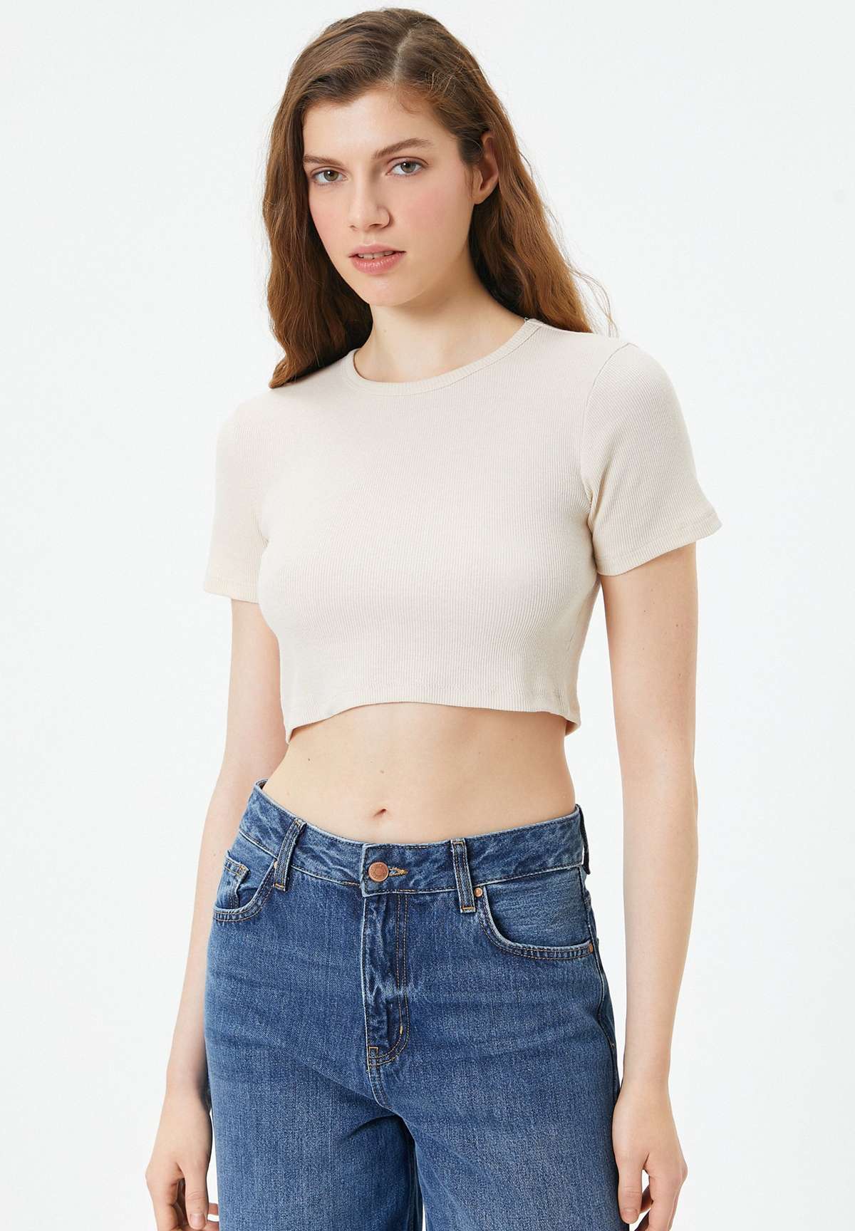 Футболка CROP SHORT SLEEVE CREW NECK