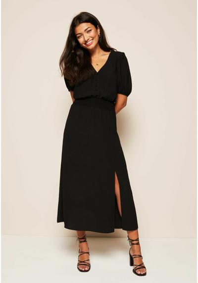 Платье PUFF SLEEVE V NECK MIDI