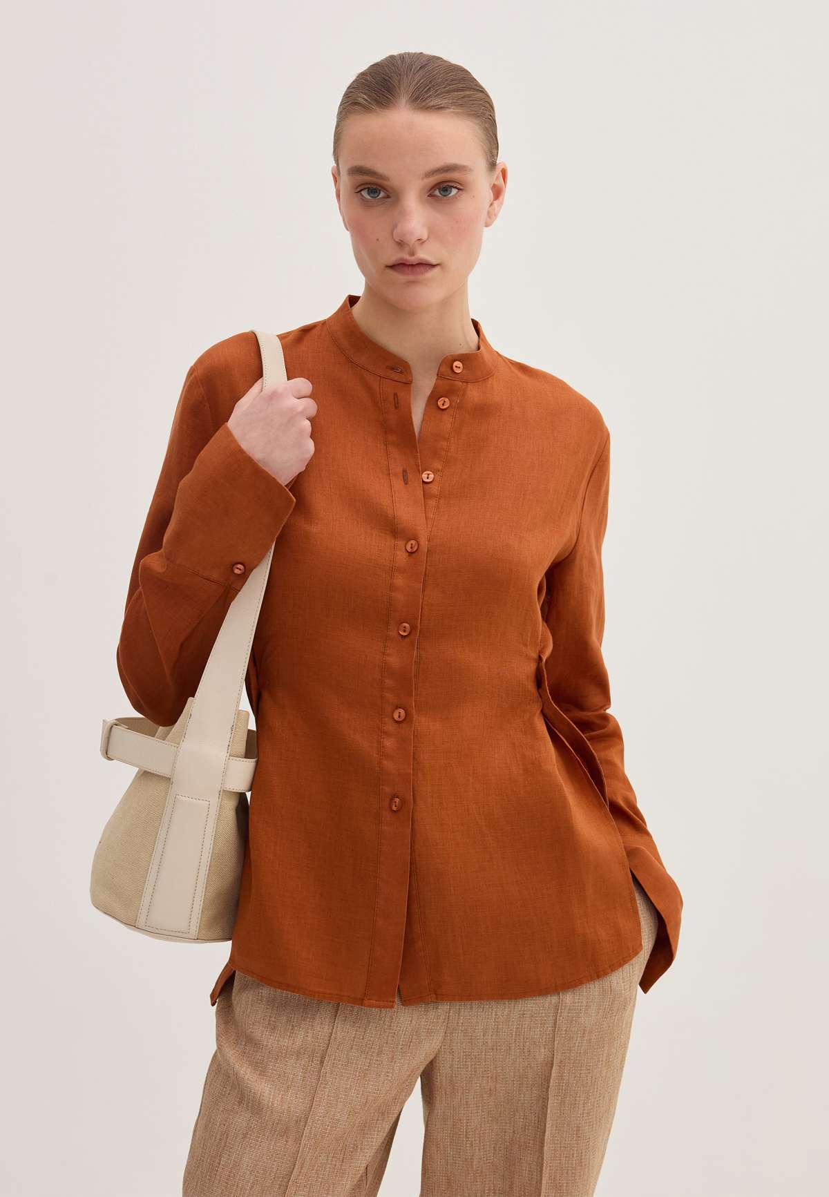 Блуза-рубашка MANDARIN COLLAR