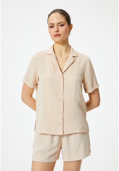 Блуза-рубашка REGULAR FIT TISSUED BUTTONED SHORT SLEEVE