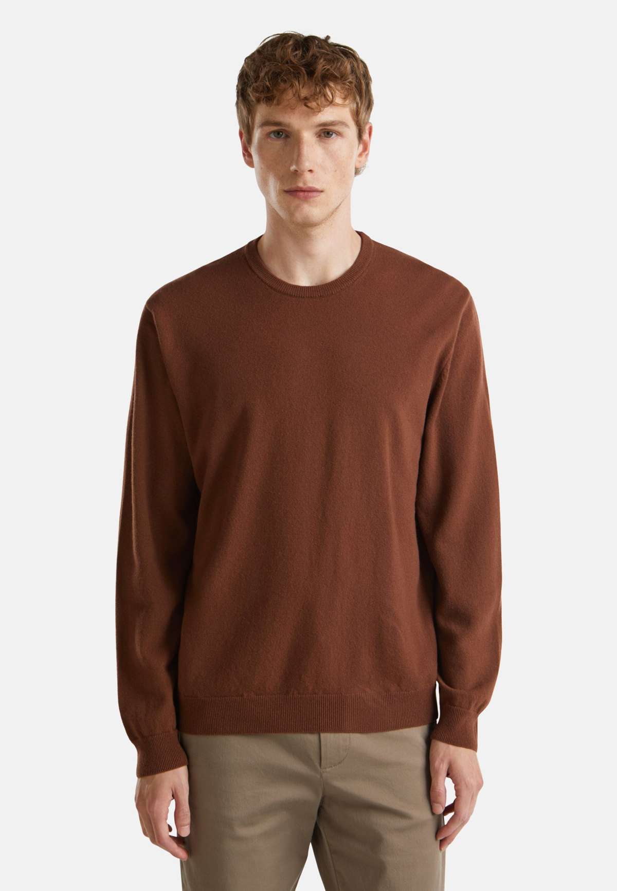 Пуловер PURE CREWNECK IN PLAIN REGULAR FIT EDGES