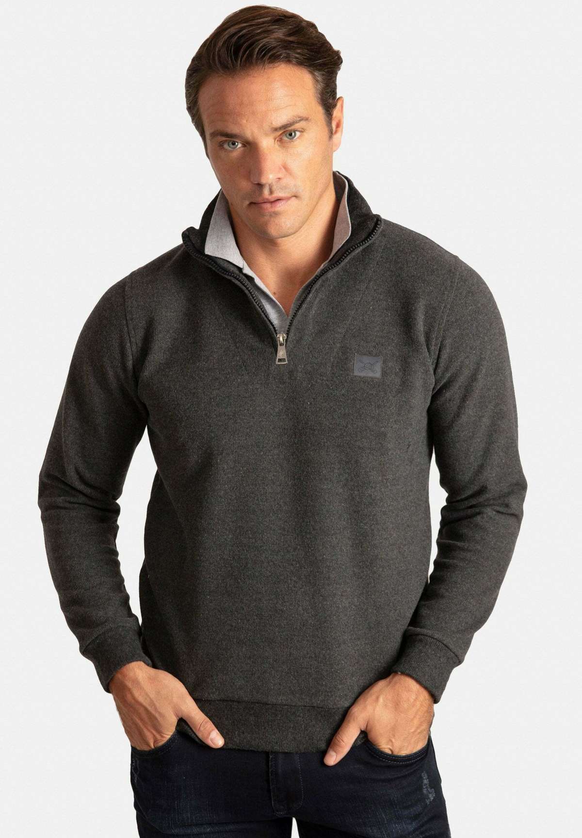 Кофта DOUBLE NECK HALF ZIP SWEATSHIRT