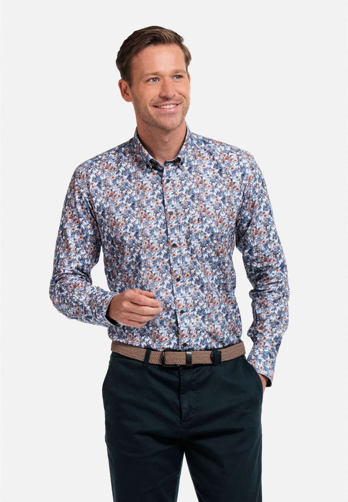 Рубашка LANGE MOUW REGULAR FIT BUTTON DOWN PRINT OVER