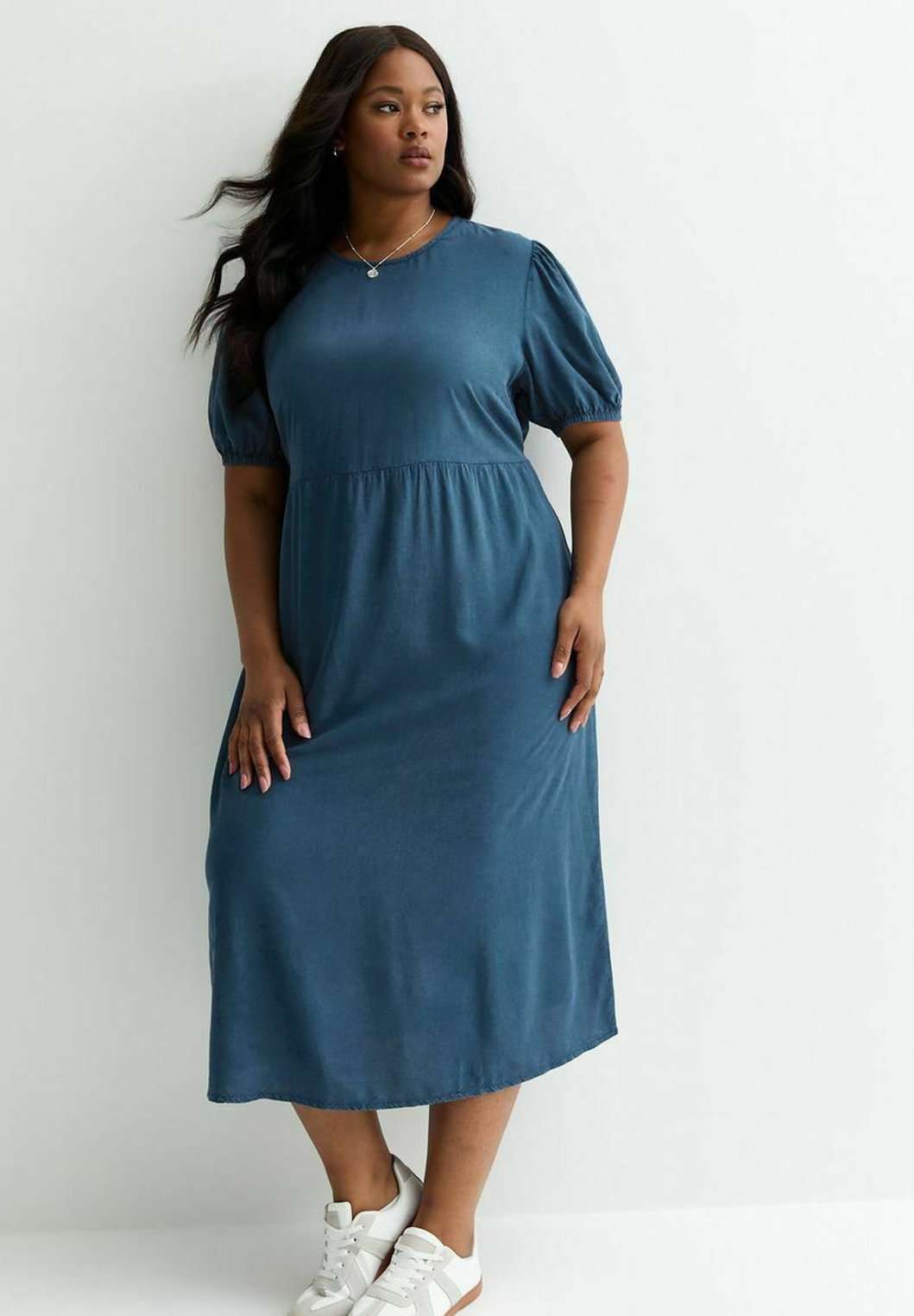 Платье CURVES SHORT SLEEVE SMOCK MIDI