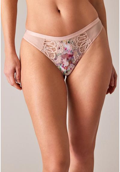 Трусы B BY TED BAKER PINK FLORAL SATIN BRAZILLIAN KNICKERS