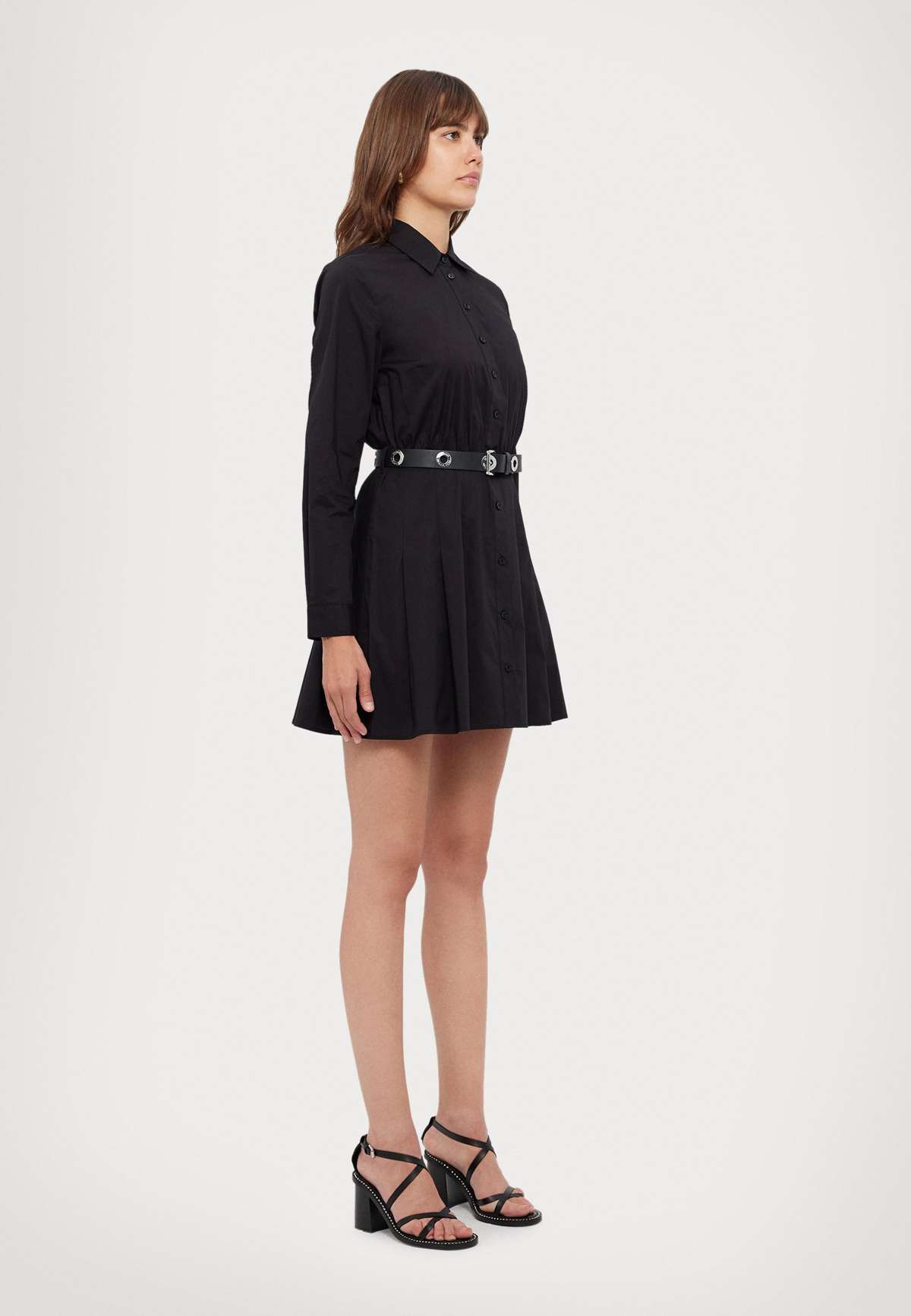 Платье-блузка POPLIN PLEATED MINI DRESS