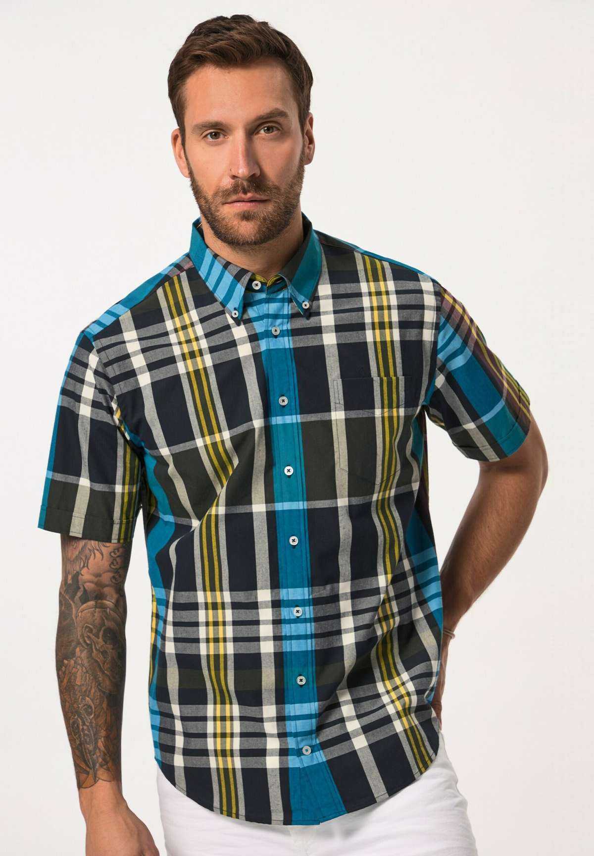 Рубашка CHECK SHORT SLEEVE COLLAR MODERN