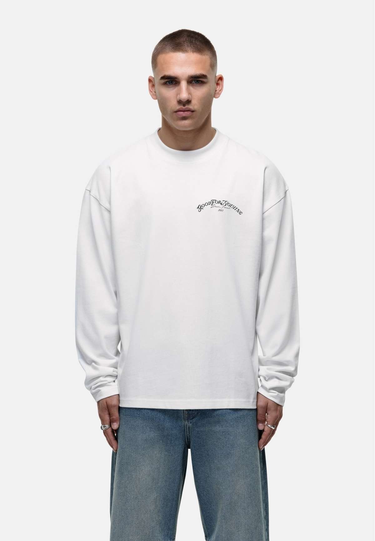 Кофта OVERSIZED DESTINATION WHITE LONGSLEEVE T-SHIRT