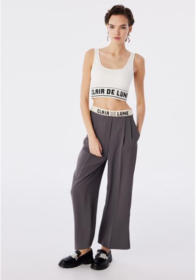 Брюки WIDE LEG FIT WITH SLOGAN