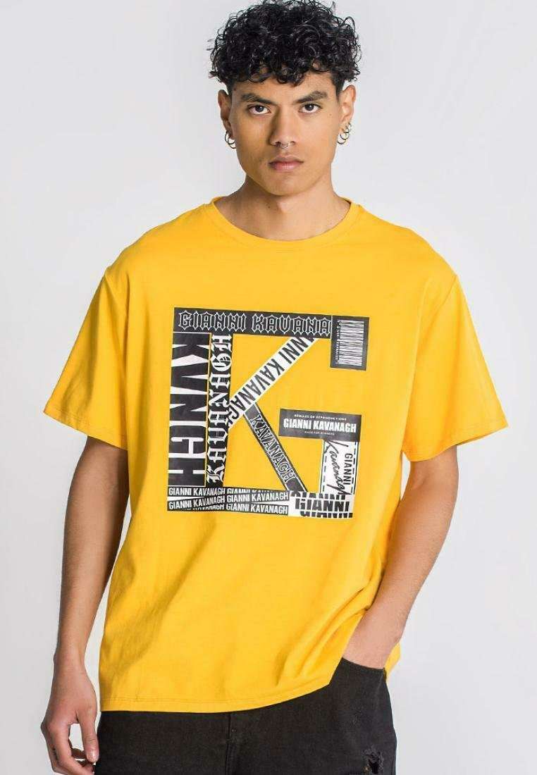 Футболка YELLOW OVERLAP OVERSIZED