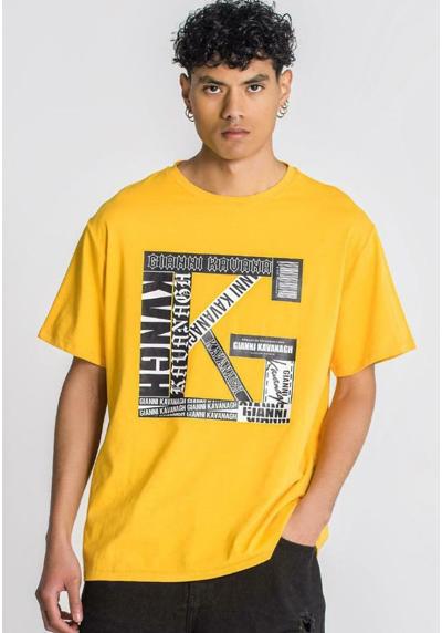 Футболка YELLOW OVERLAP OVERSIZED