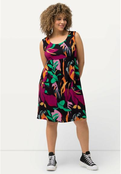 Трикотажное платье COLORFUL LEAF PRINT SLEEVELESS