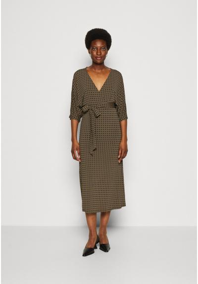 Трикотажное платье DRESS LONG SLEEVE V NECK WRAP DRESS