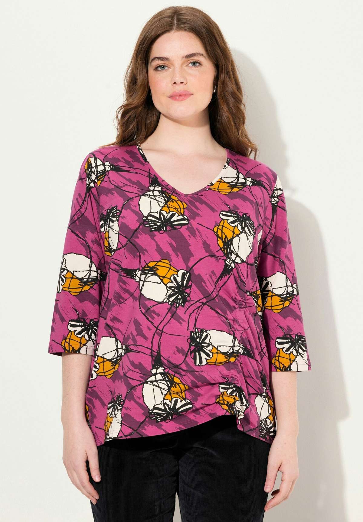 Кофта ECO ABSTRACT FLORAL GATHERED