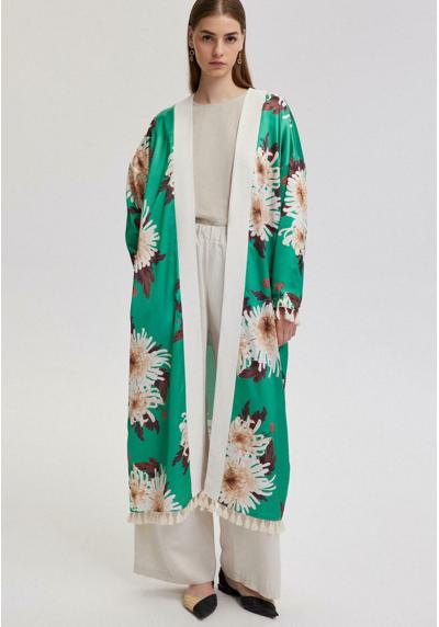 Куртка FLORAL PATTERNED FRINGE DETAILED KIMONO