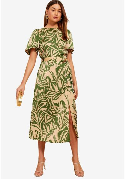 Платье FLUTTER SLEEVE PRINTED MIDI SUMMER