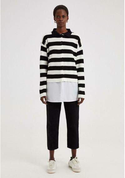 Трикотажный жакет POPLIN DETAILED STRIPED