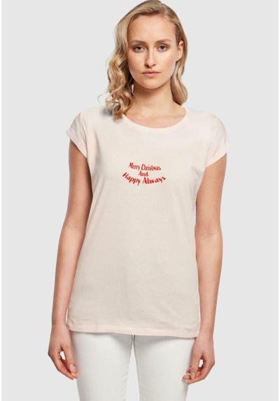 Футболка MERRY CHRISTMAS AND HAPPY ALWAYS EXTENDED SHOULDER TEE