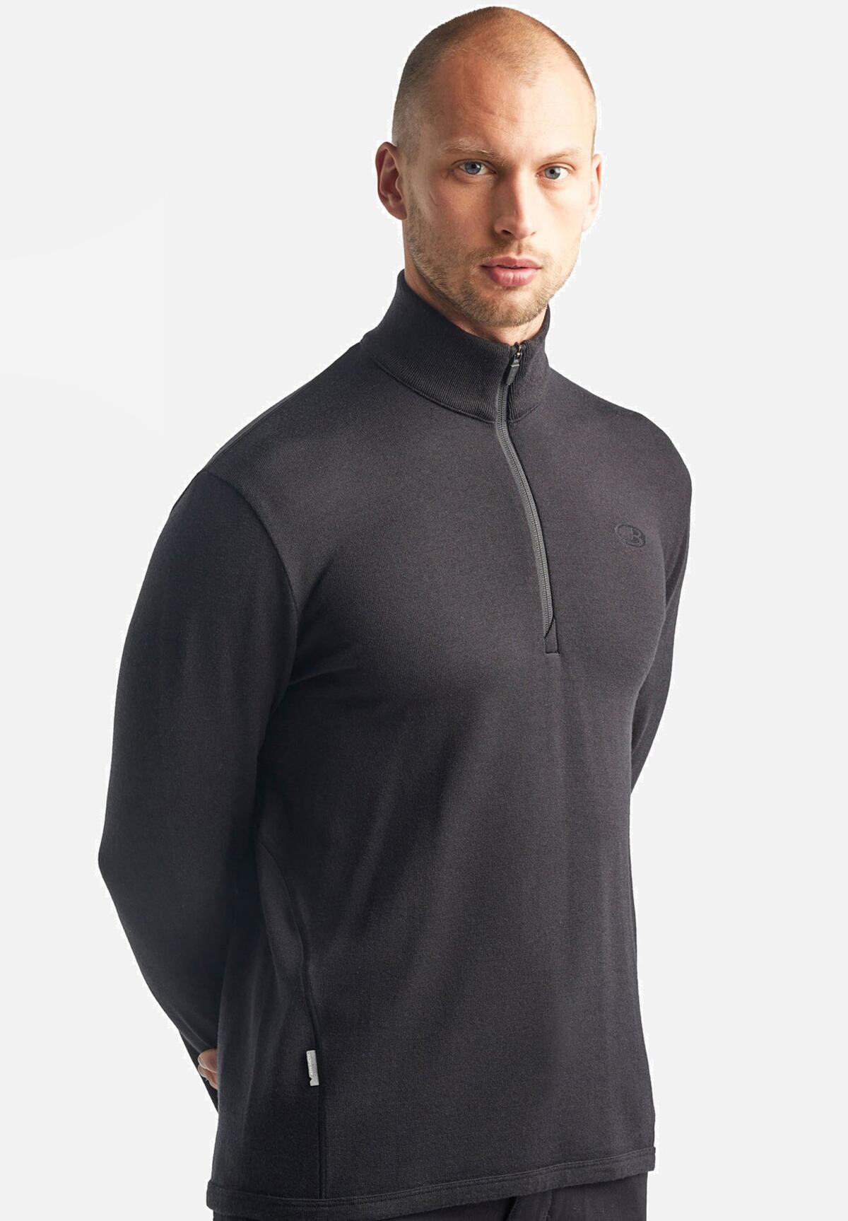 Пуловер 100%25 MERINO ORIGINAL LS HALF ZIP JUMPER BLACK