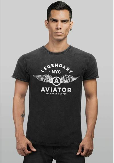 Футболка VINTAGE LEGENDARY NYC AVIATOR AIR FORCE LUFTWAFFE F