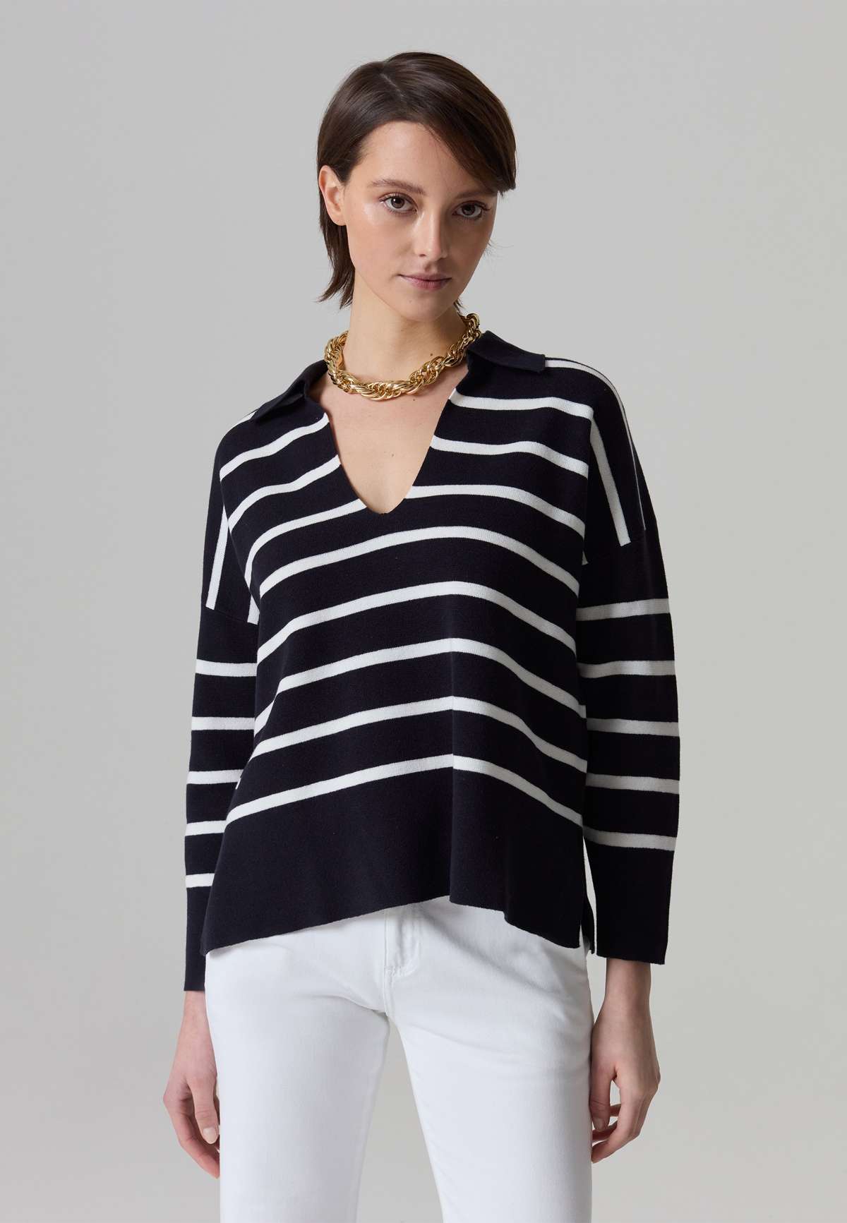 Пуловер STRIPED OVERSIZED