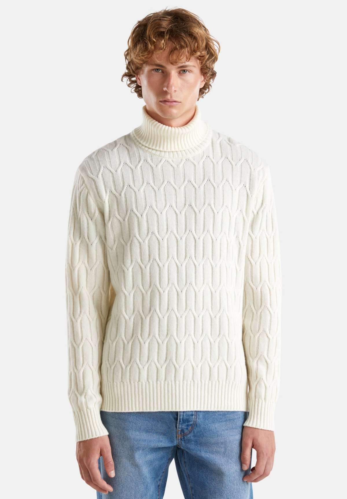 Пуловер TURTLENECK IN ALL OVER LOZENGE STITCH REGULAR FIT