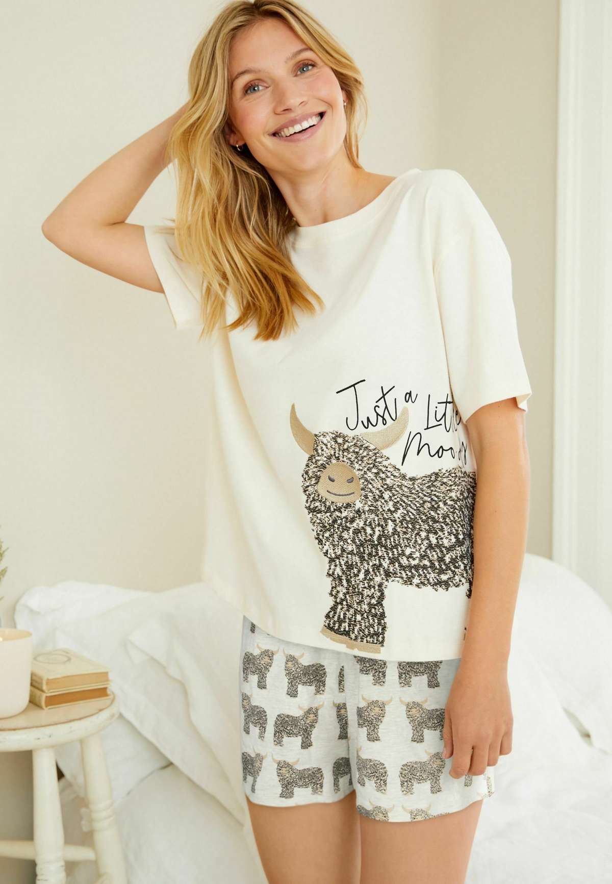 Ночное белье HAMISH THE HIGHLAND COW SHORT SET PYJAMAS