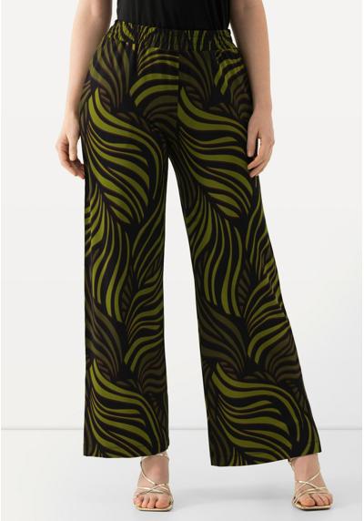 Брюки LEAF PRINT ELASTIC WAIST SLINKY