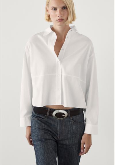 Блуза-рубашка CROPPED POPLIN