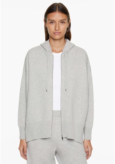 Трикотажный жакет ZIPPED KNIT HOODED