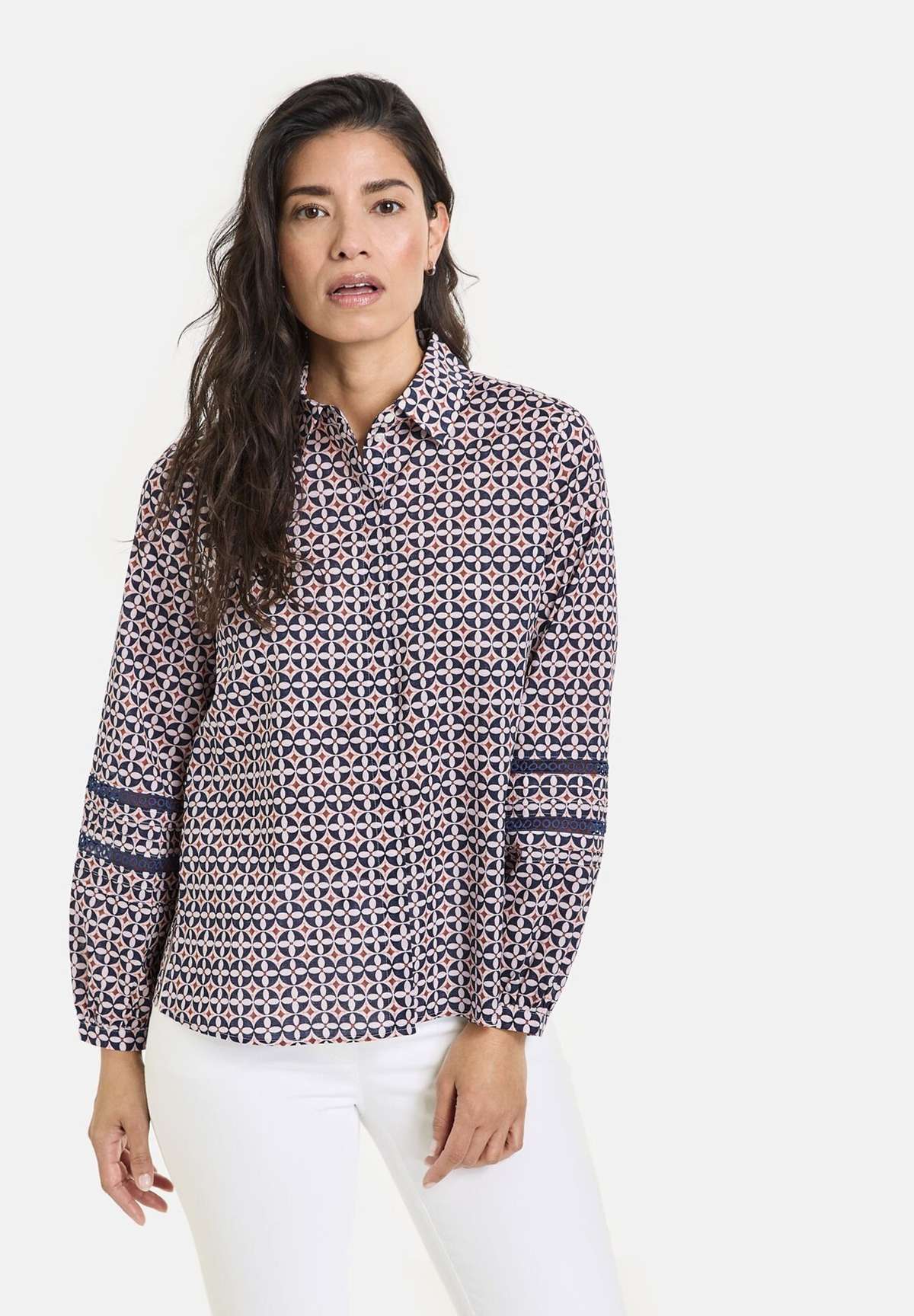 Блуза-рубашка MIT LOCHSPITZE