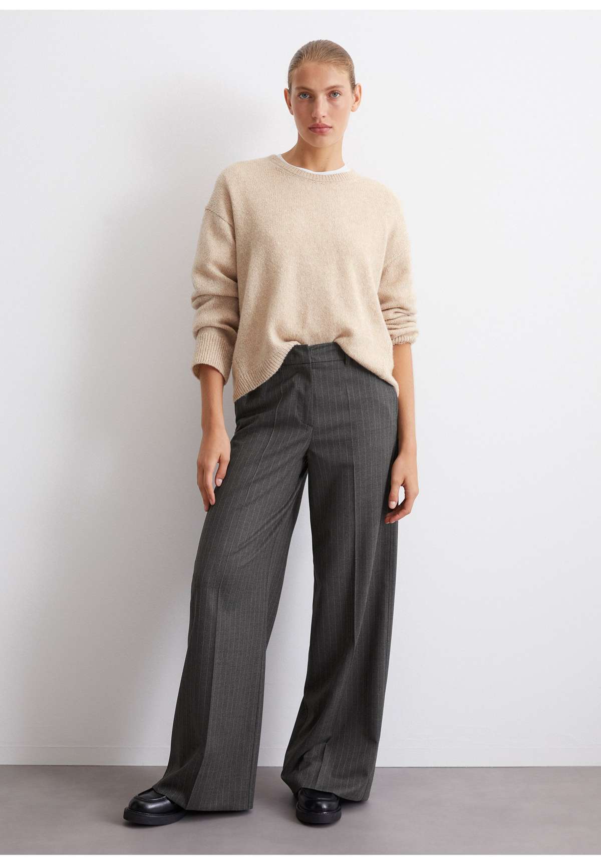 Брюки PANTS, MODERN SUITING STYLE, WIDE LEG, PINSTRIPE