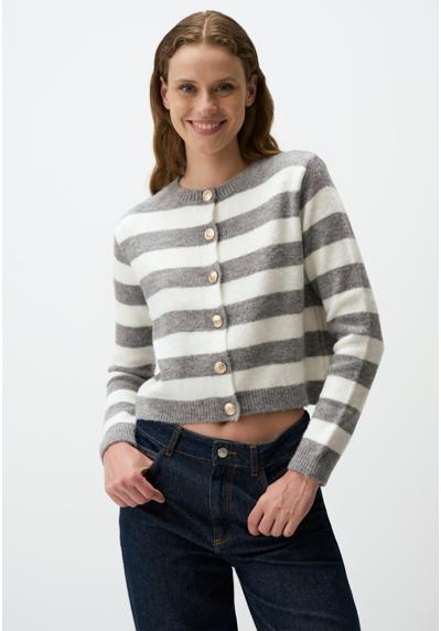 Трикотажный жакет LONG SLEEVED STRIPED PATTERNED