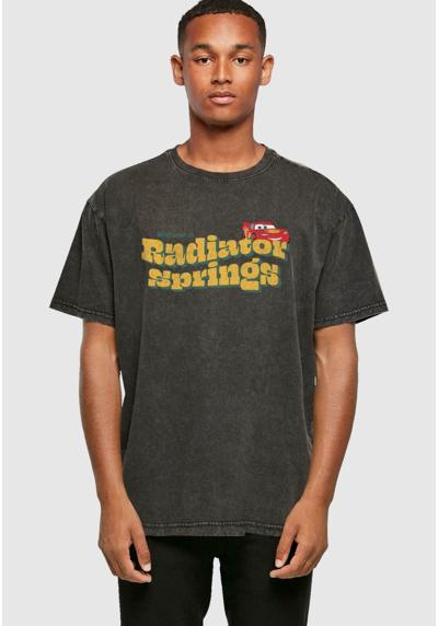 CARS - WELCOME TO RADIATOR SPRINGS ACID WASHED OVERSIZE TEE - T-Shirt print CARS