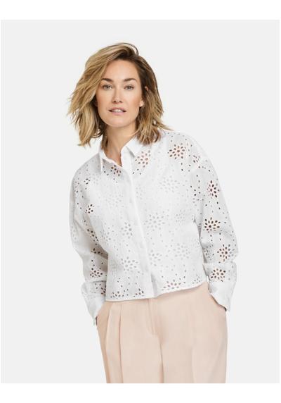 Блуза-рубашка LANGARM MIT DEKORATIVEM LOCHMUSTER