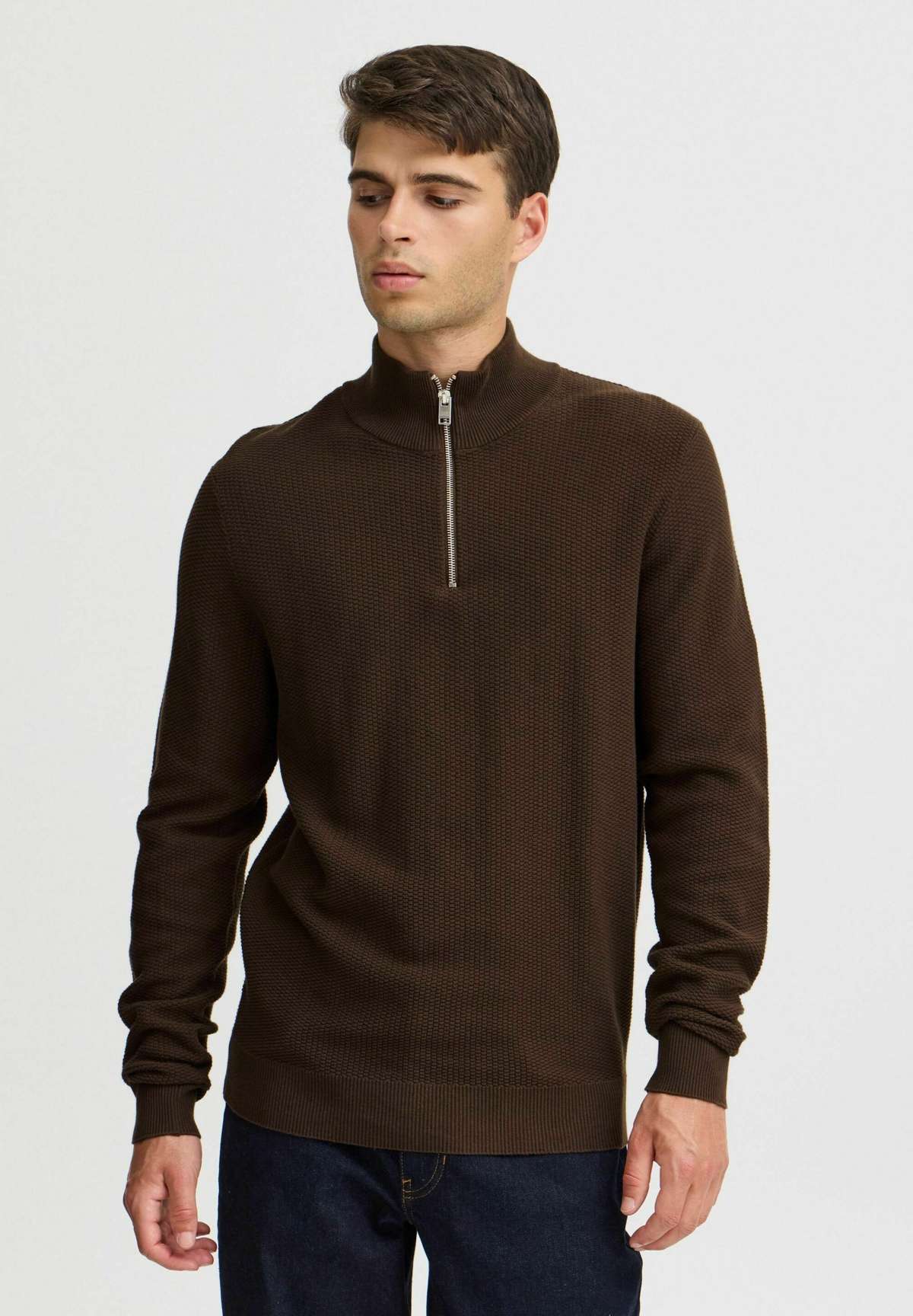 Пуловер KARL STRUCTURED HALFZIP