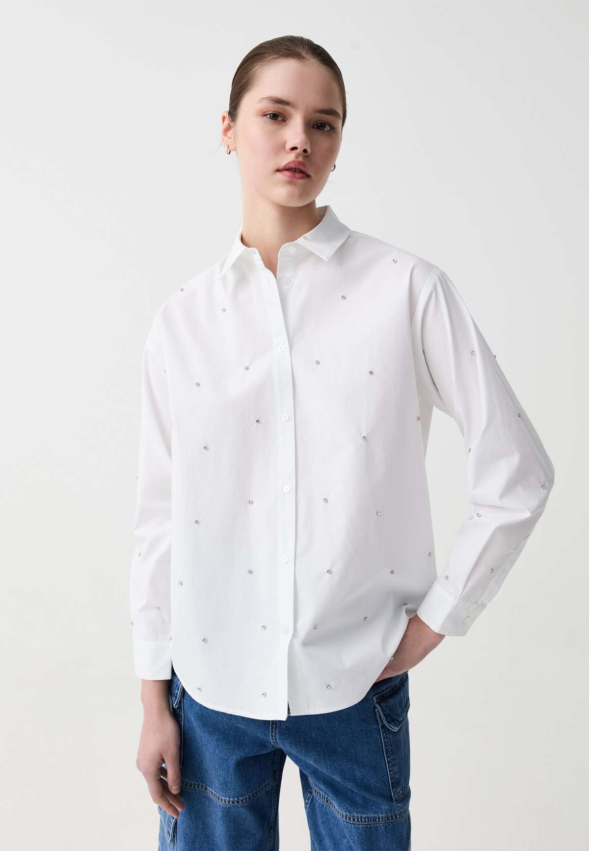 Блуза-рубашка WITH DIAMANTES