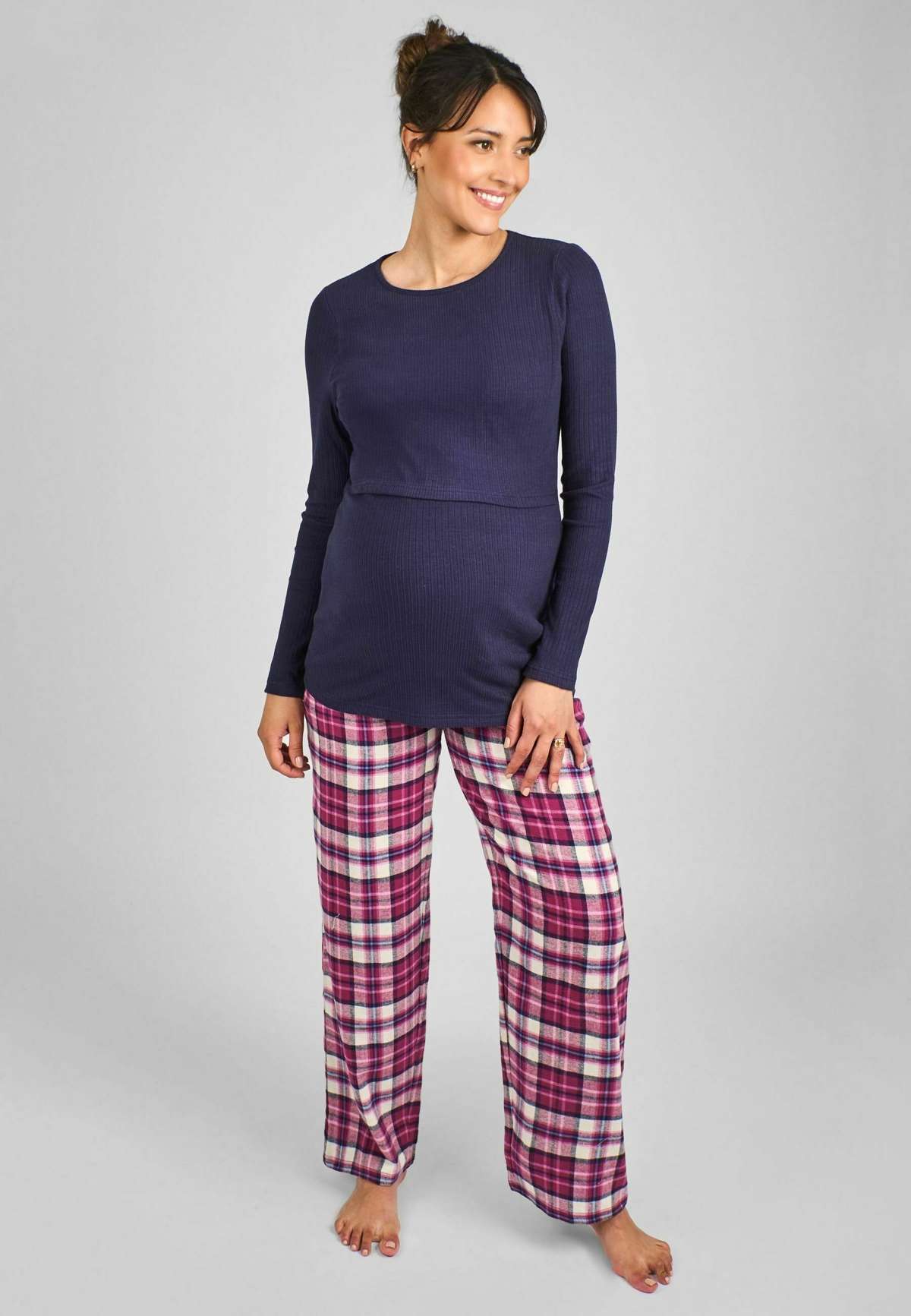 Ночное белье CHECK MATERNITY AND NURSING SET REGULAR FIT