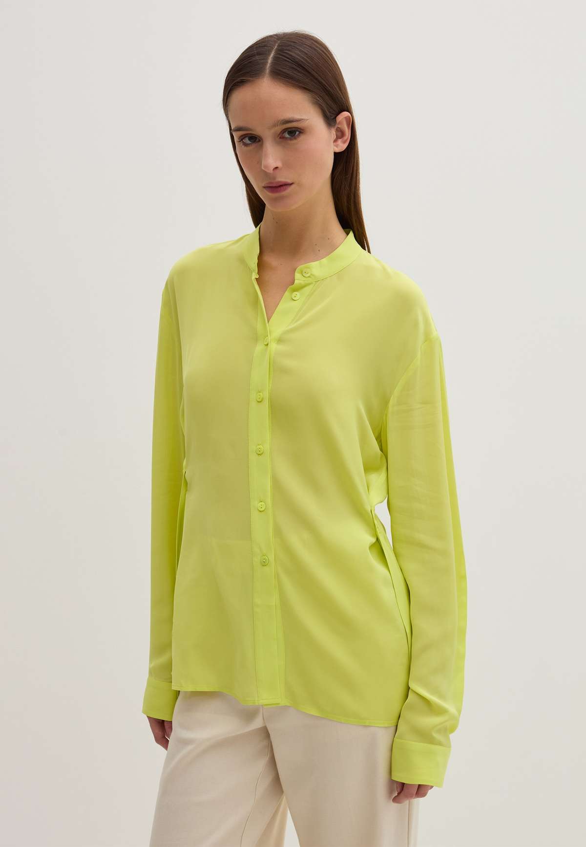 Блуза-рубашка WITH MANDARIN COLLAR