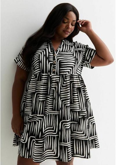 Платье CURVES ABSTRACT SHORT SLEEVE SMOCK