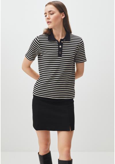 Кофта-поло COLLAR SHORT SLEEVED STRIPED