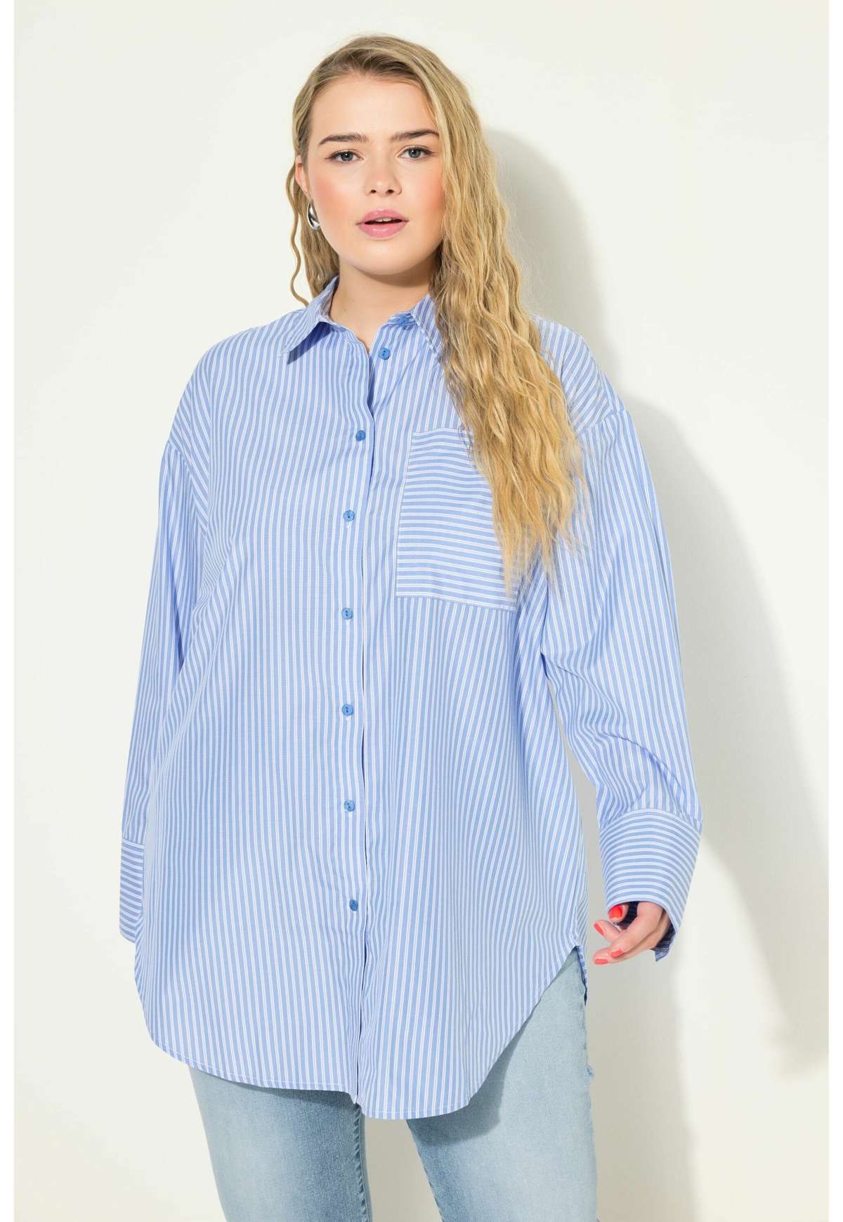 Блуза-рубашка OVERSIZE STREIFEN LANGARM