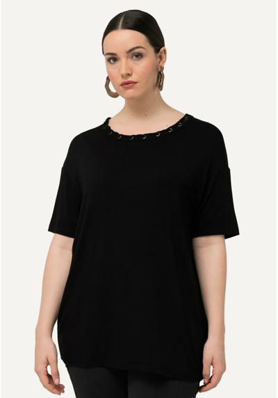 Футболка EYELET NECKLINE SHORT SLEEVE